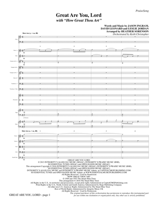 Great Are You Lord (with How Great Thou Art) - Full Score