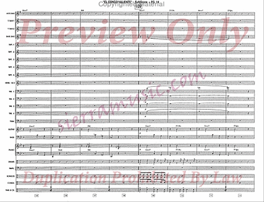 El Congo Valiente El Congo Valiente Jazz Ensemble scores gallery preview page 15