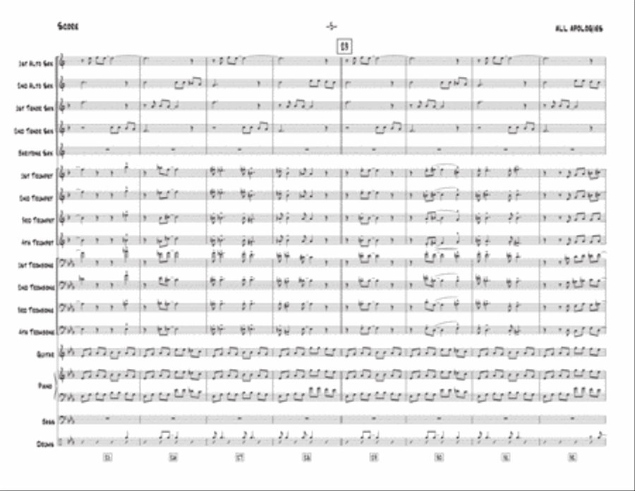 All Apologies All Apologies Jazz Ensemble scores gallery preview page 6