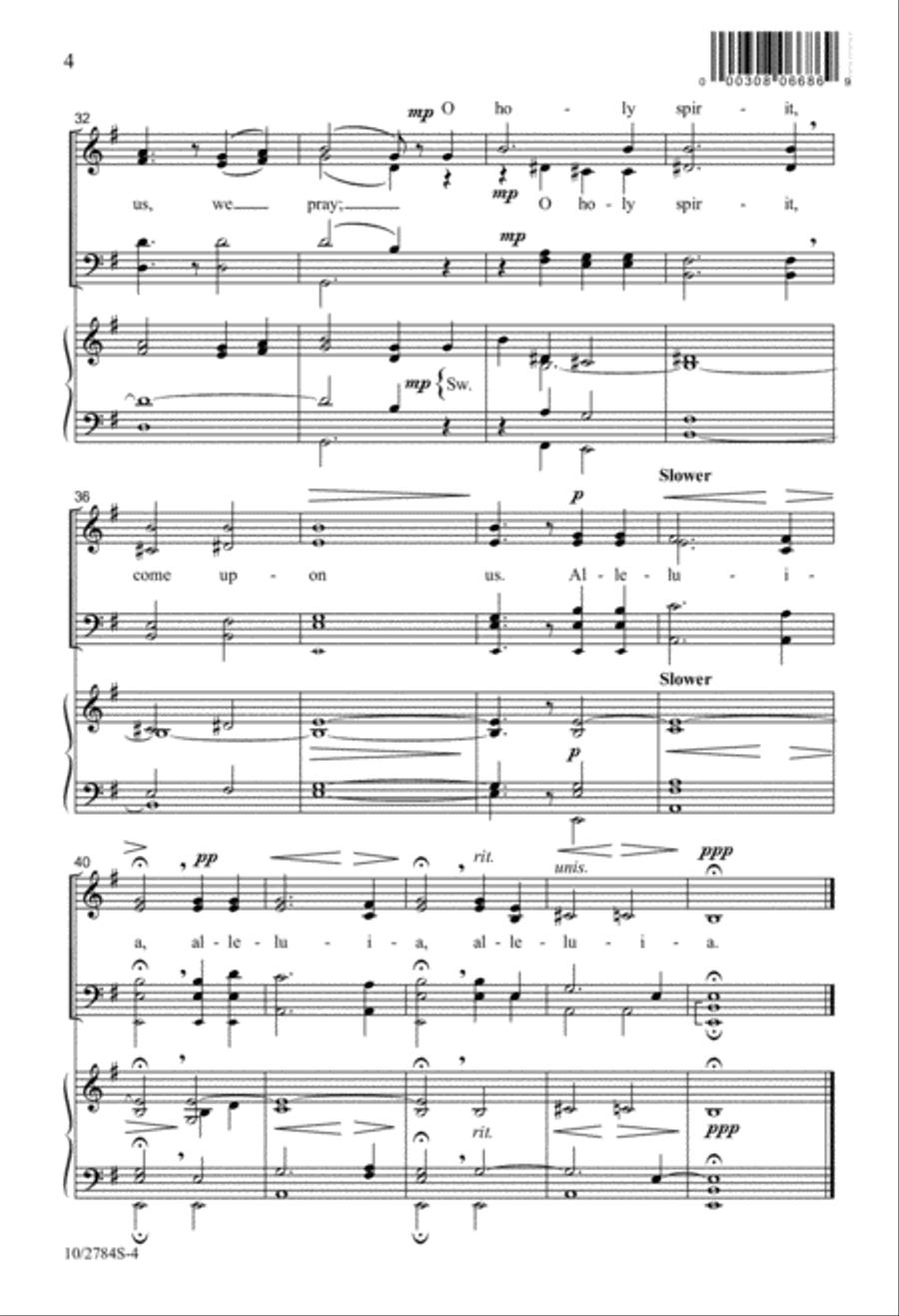 Let Thy Holy Presence Come Upon Us 4-Part scores gallery preview page 4
