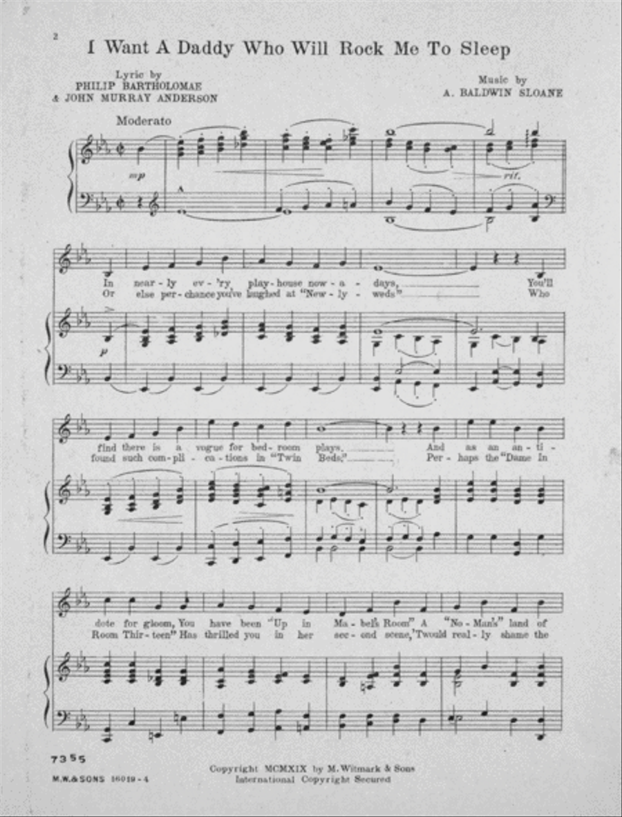I Want a Daddy Who Will Rock Me to Sleep Voice scores gallery preview page 2