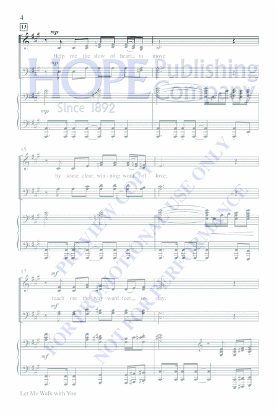 Let Me Walk with You 4-Part scores gallery preview page 4