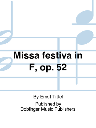 Book cover for Missa festiva in F, op. 52