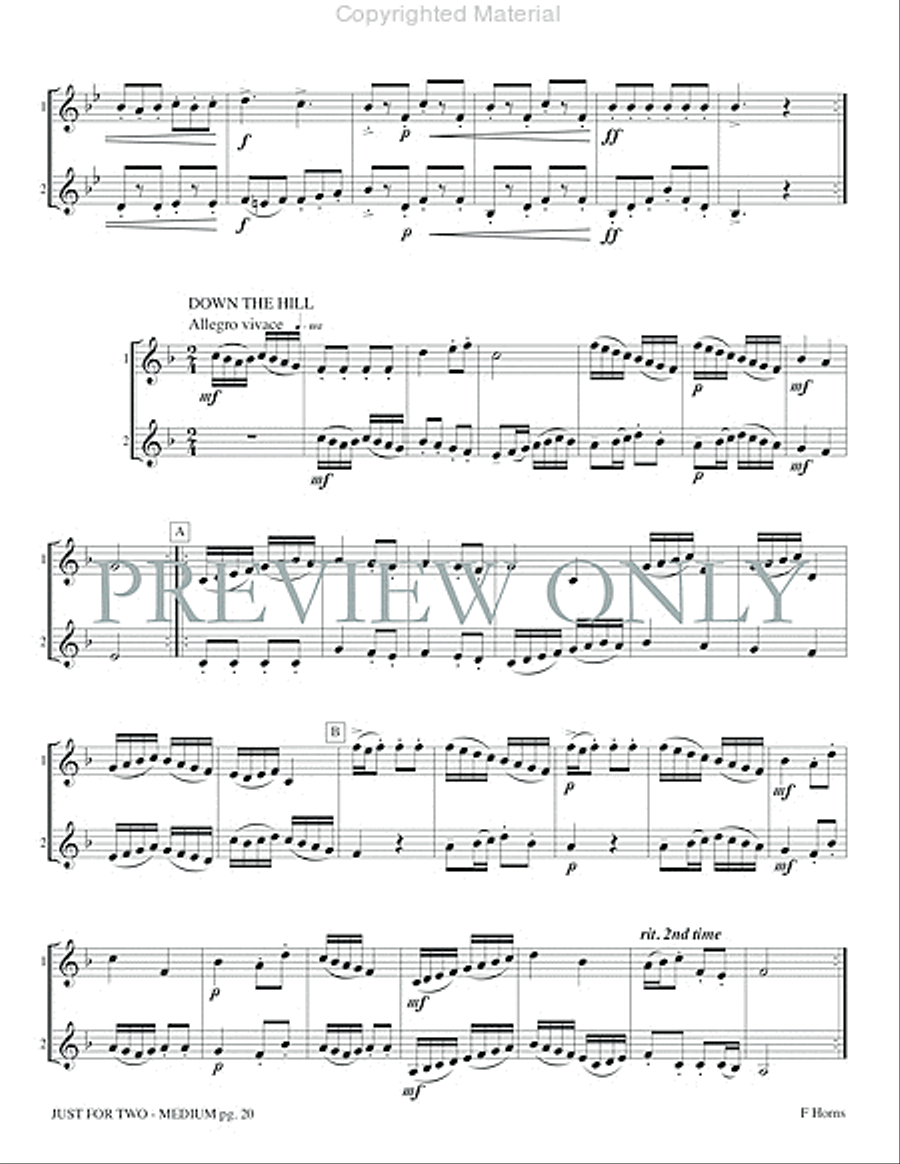 Just for Two Medium Just for Two Medium Small Ensemble scores gallery preview page 22