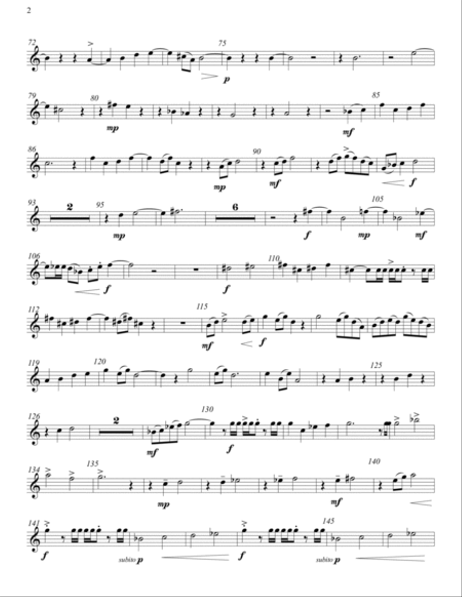 Southwest Five Set of Parts Brass Ensemble scores gallery preview page 2