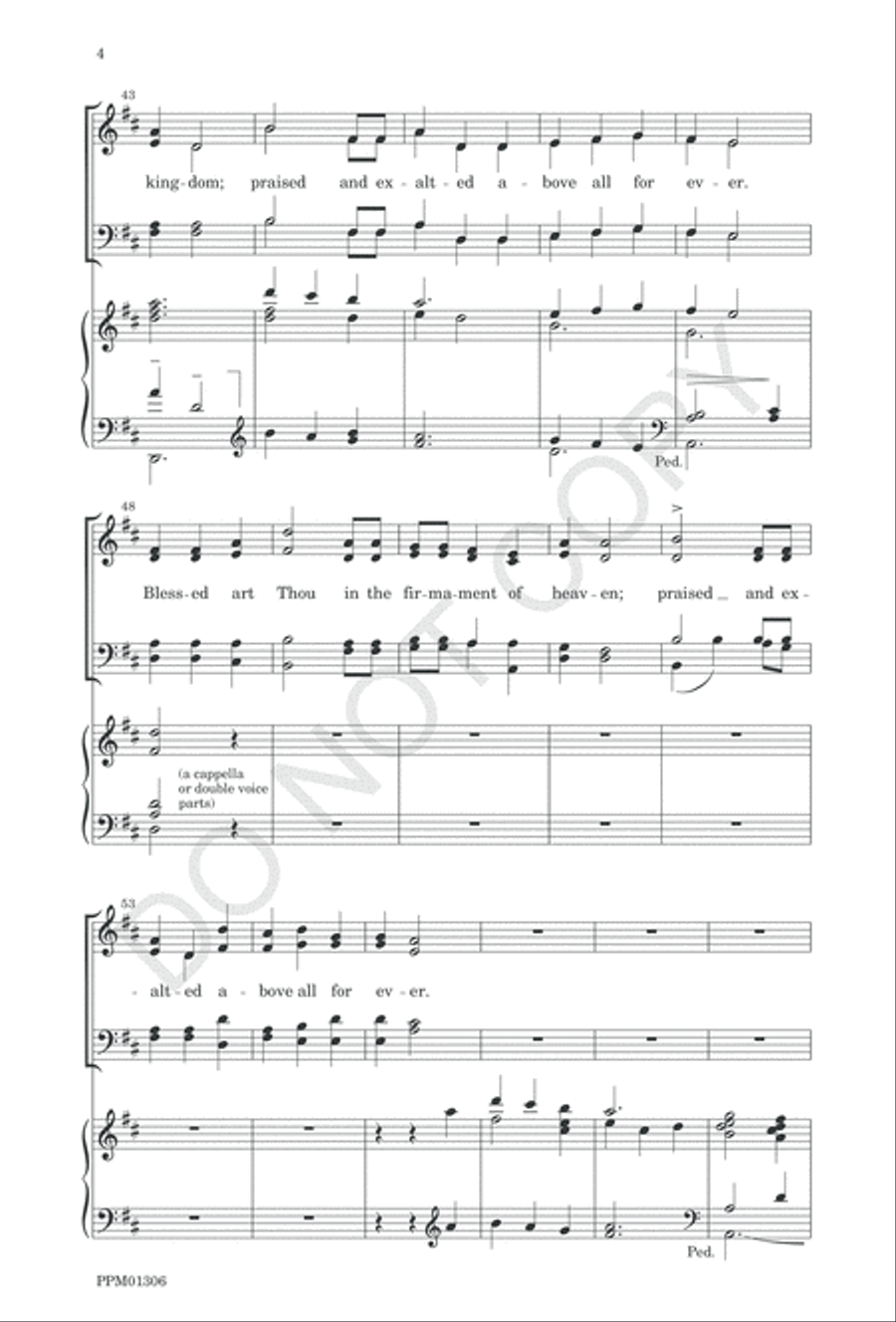 Benedictus es Domine 4-Part scores gallery preview page 7