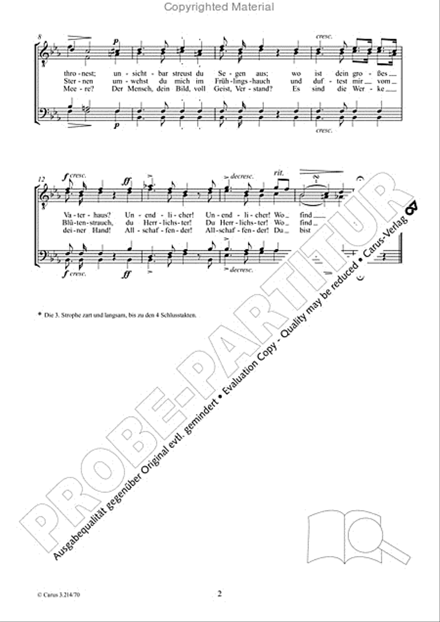 Ich suche dich, o Unerforschlicher Ich suche dich, o Unerforschlicher TTBB scores gallery preview page 3