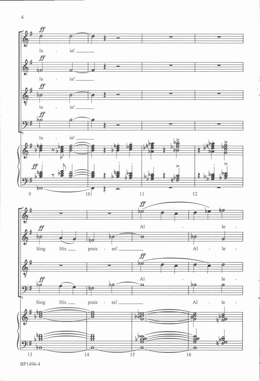 An Easter Processional 4-Part scores gallery preview page 3