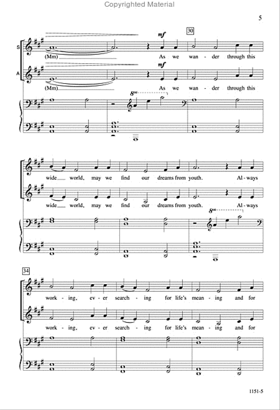 Woven Together - SATB Octavo 4-Part scores gallery preview page 4