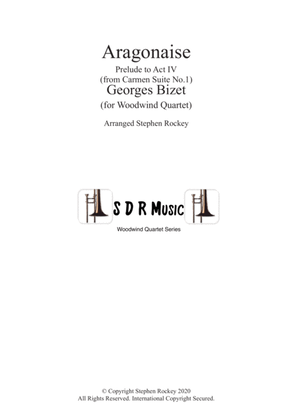 Book cover for Aragonaise from Carmen for Woodwind Quartet