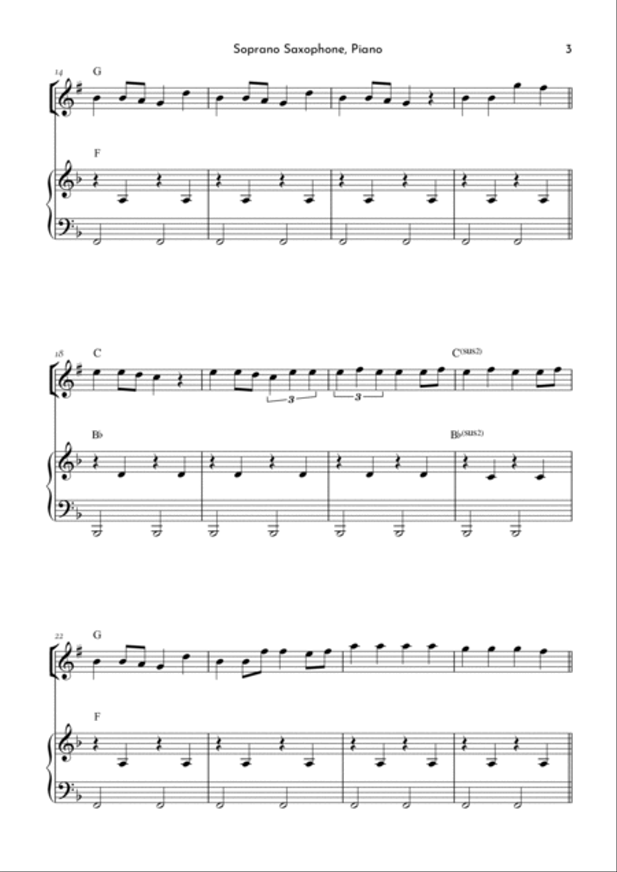 Calm Down Soprano Saxophone scores gallery preview page 3