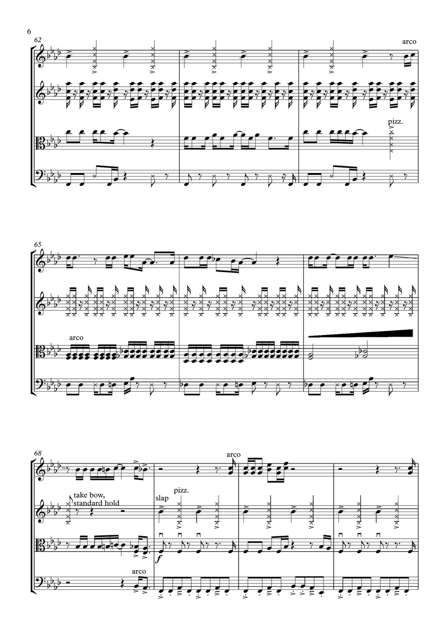 Another One Bites The Dust String Quartet scores gallery preview page 6