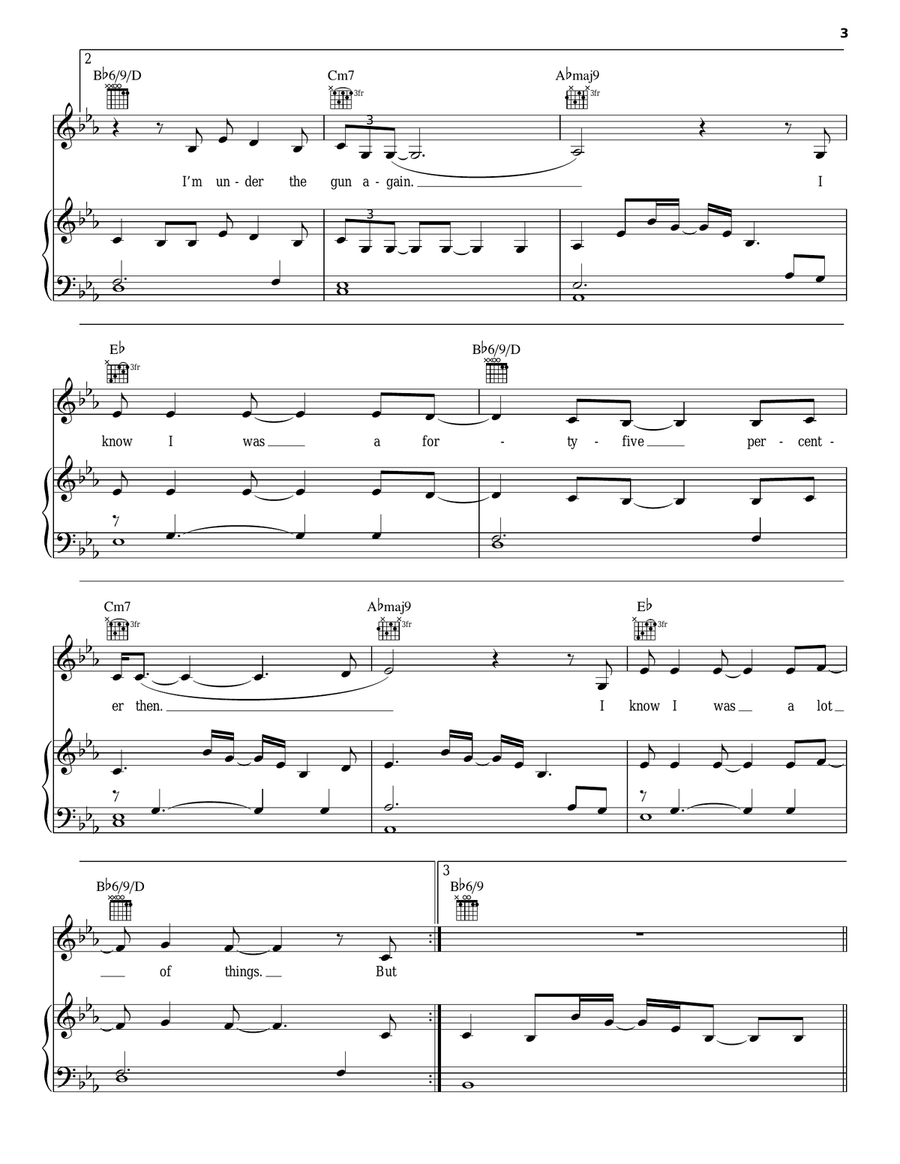 I Need My Girl Acoustic Guitar scores gallery preview page 3