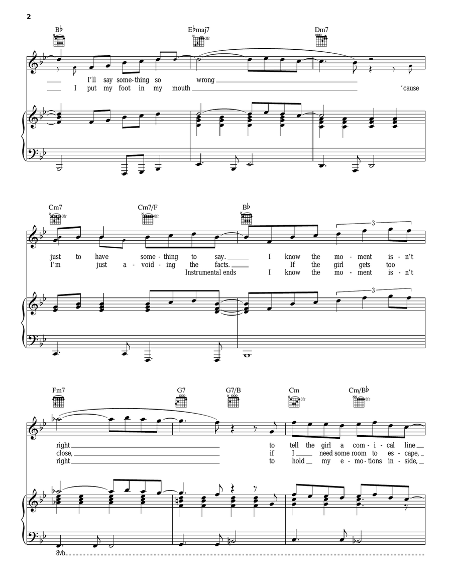 Leave A Tender Moment Alone Piano, Vocal, Guitar scores gallery preview page 2