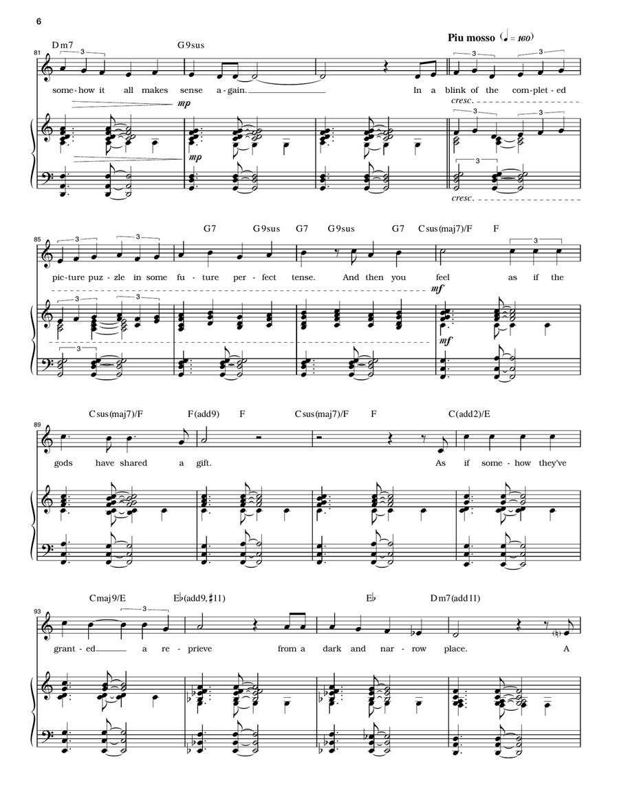 A Glimpse Of The Weave Piano, Vocal scores gallery preview page 6