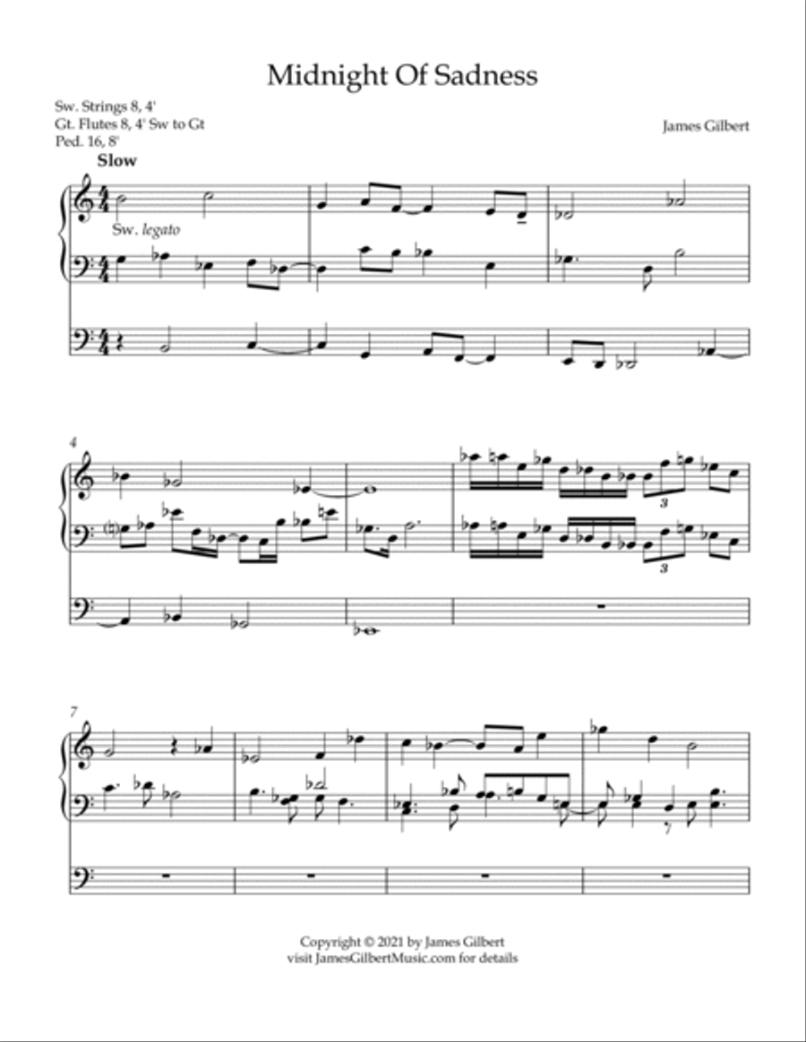 Midnight Of Sadness Midnight Of Sadness Organ Solo scores gallery preview page 2