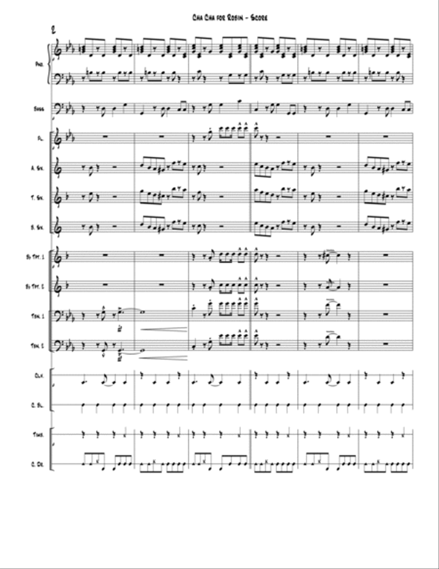 Cha Cha for Robin Jazz Ensemble scores gallery preview page 3