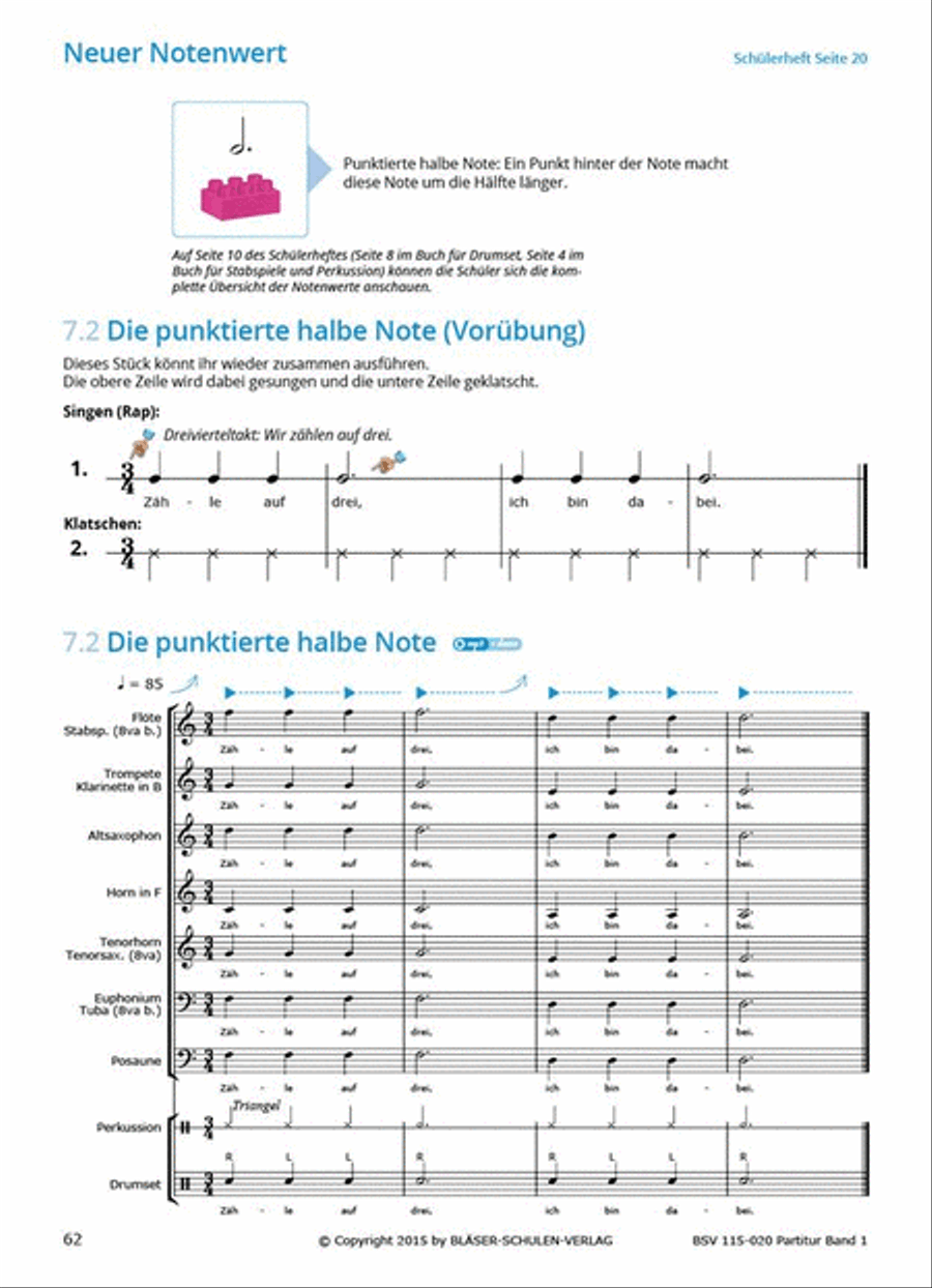 Gemeinsam Lernen & Spielen 1 Partitur Concert Band scores gallery preview page 7