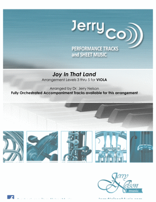 Joy In That Land (Arrangements Level 3-5 for VIOLA + Written Acc) Hymns