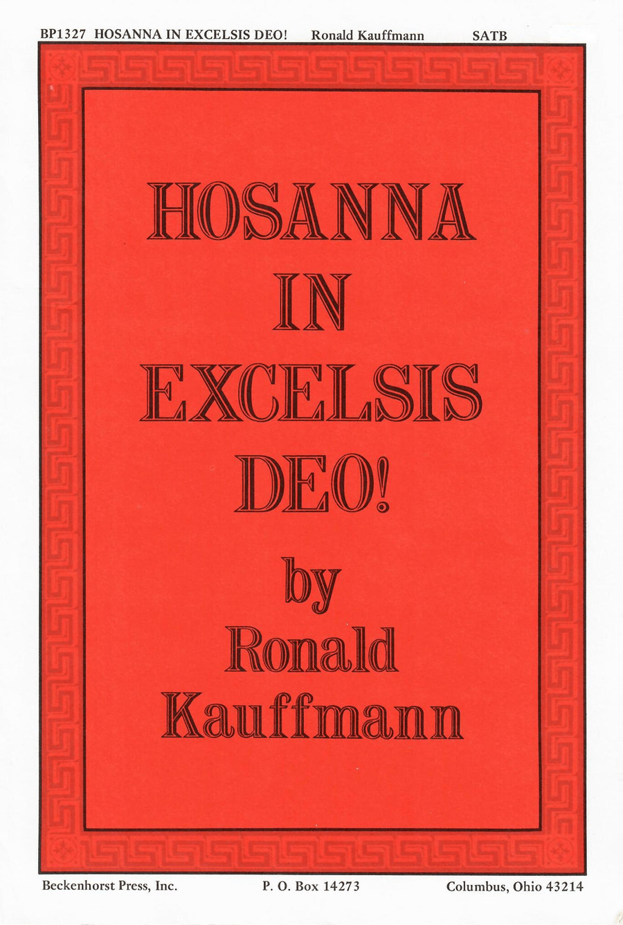 Hosanna in Excelsis Deo! 4-Part scores gallery preview page 1