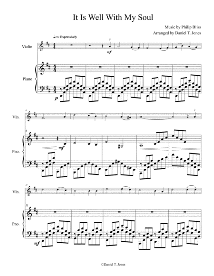 It Is Well with My Soul Violin Solo scores gallery preview page 1