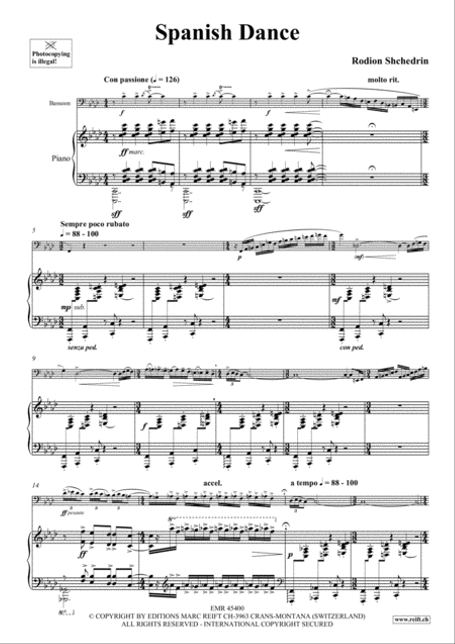 Spanish Dance Bassoon Solo scores gallery preview page 4