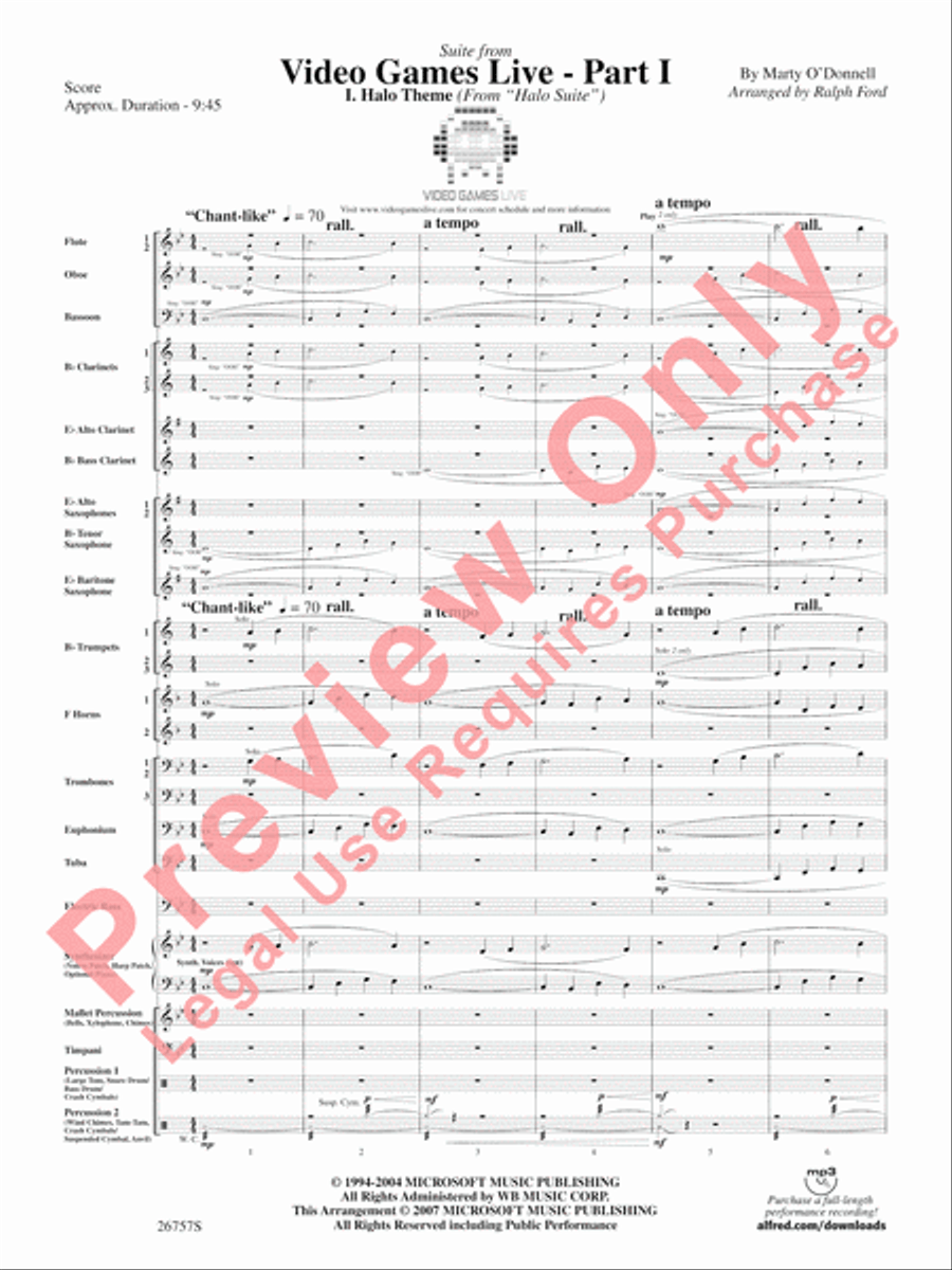 Video Games Live -- Part 1 Concert Band scores gallery preview page 4