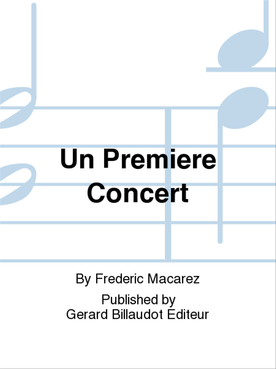 Un Premiere Concert Piano scores gallery preview page 1