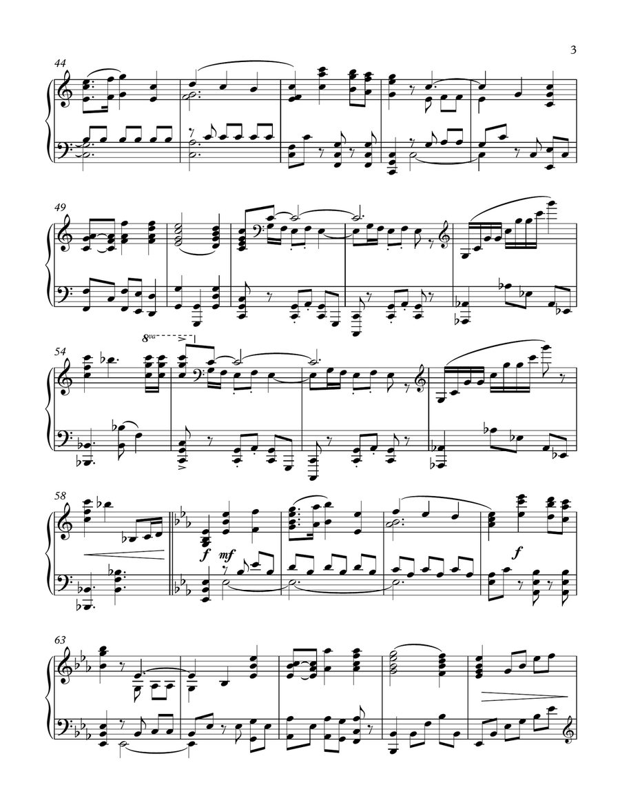All Hail the Power of Jesus' Name (Diadem) - Solo Piano Piano Solo scores gallery preview page 4