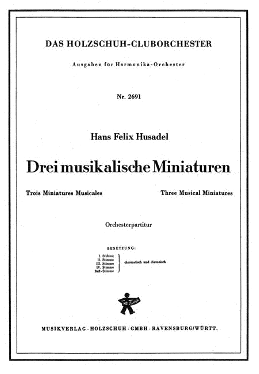 3 musikalische Miniaturen Accordion Orchestra scores gallery preview page 1