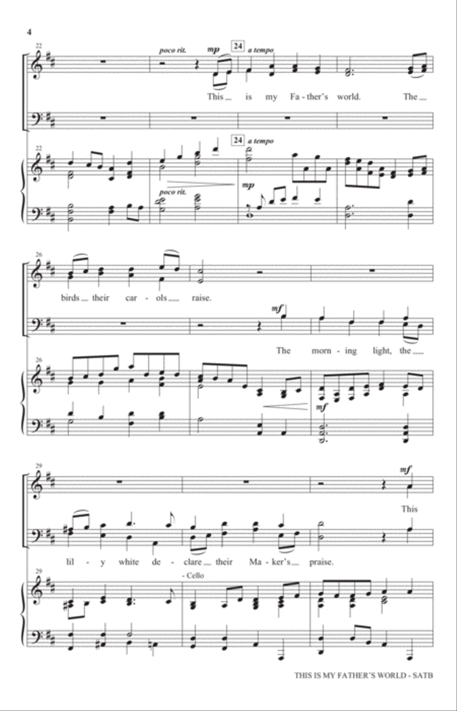 This Is My Father's World 4-Part scores gallery preview page 3