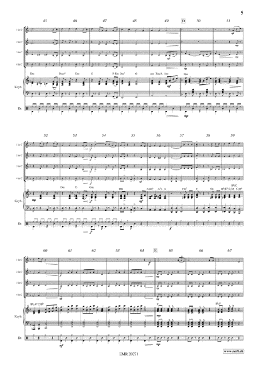 Pop Folk Suite Concert Band scores gallery preview page 5