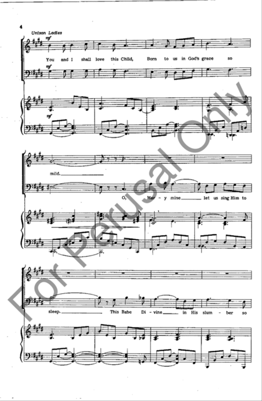 Mary And Joseph 4-Part scores gallery preview page 3