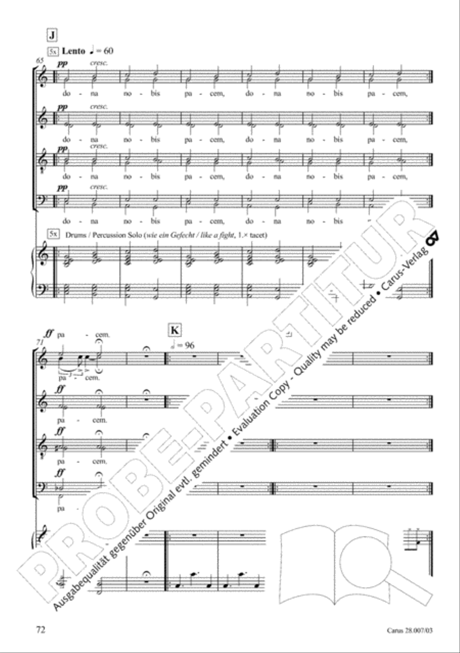 Missa latina 4-Part scores gallery preview page 73