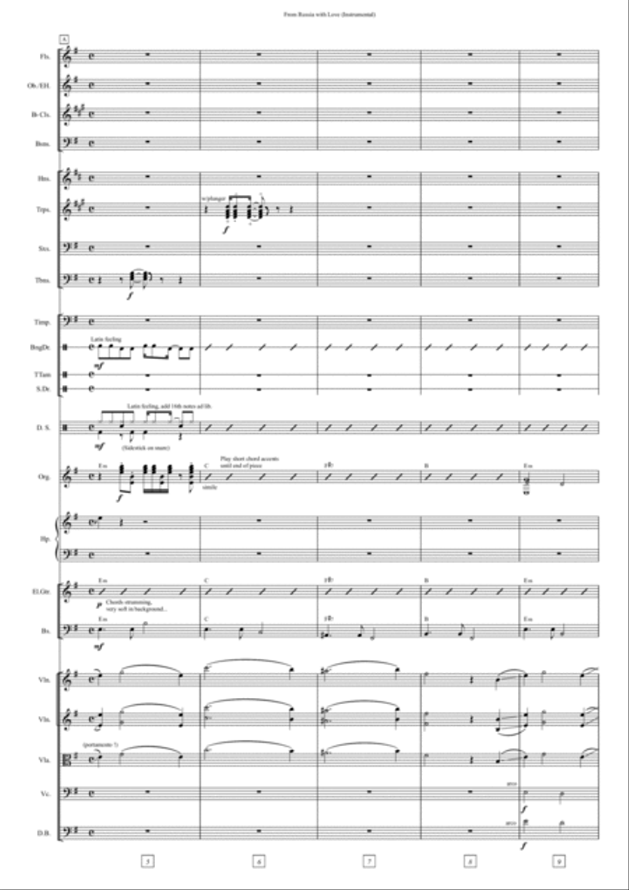 From Russia With Love From Russia With Love Full Orchestra scores gallery preview page 5