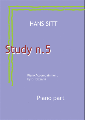 Hans Sitt study n.5 piano accompainment - op. 32