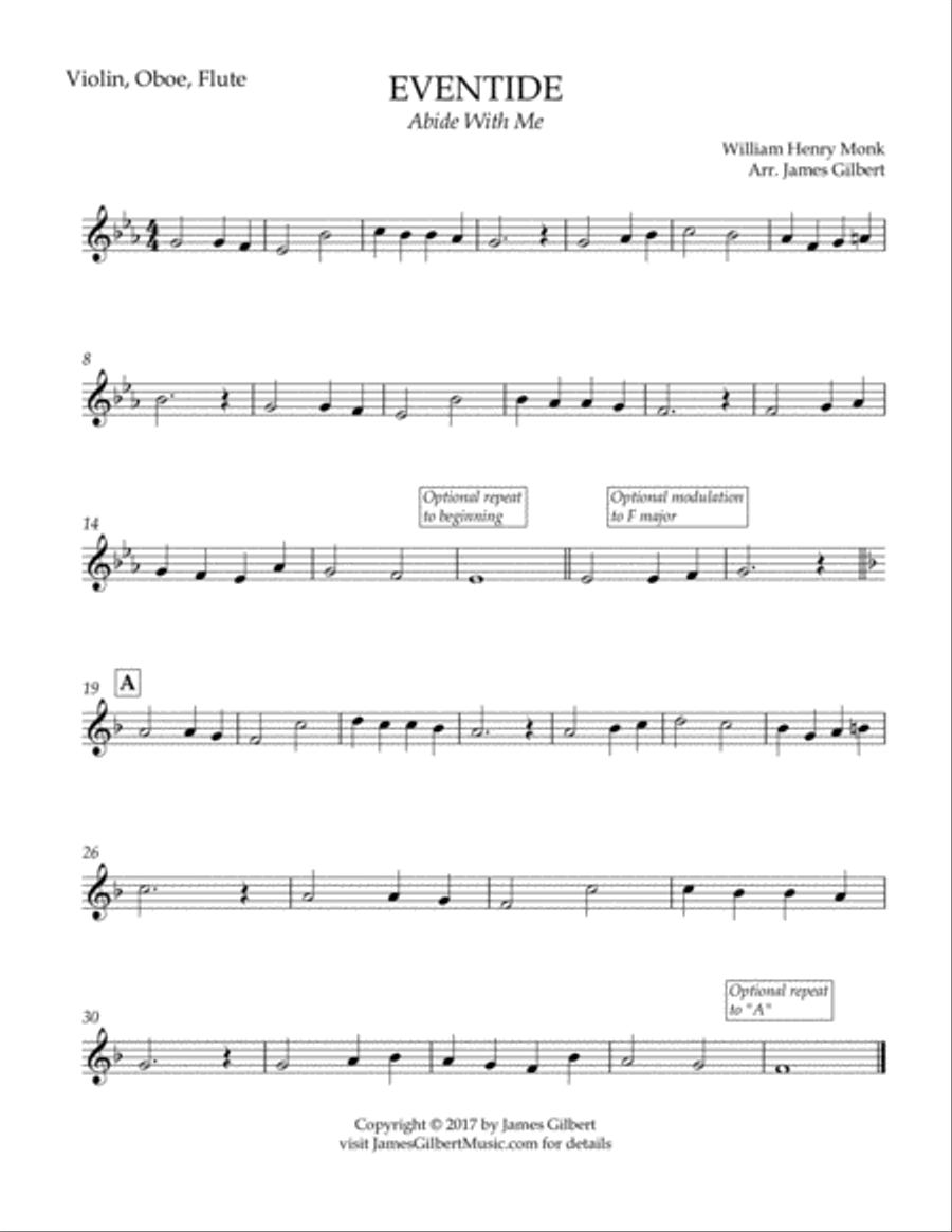 EVENTIDE (Abide With Me) Small Ensemble scores gallery preview page 5