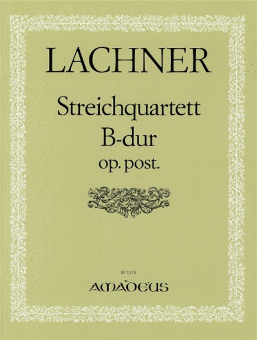 String Quartet in B major String Quartet scores gallery preview page 1