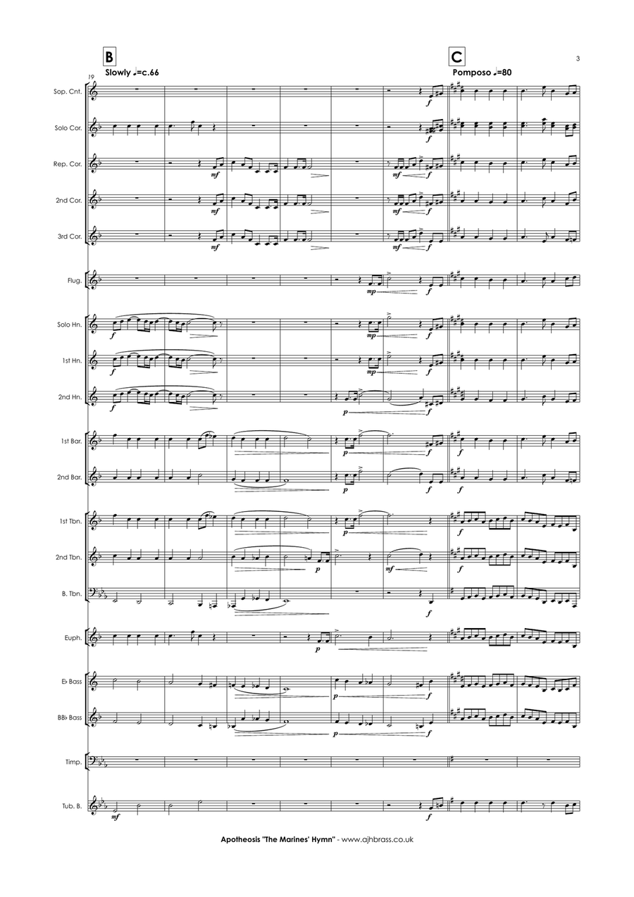 The Marines' Hymn: Apotheosis Brass Band scores gallery preview page 5