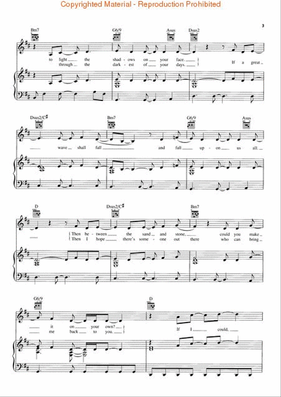 Wherever You Will Go Voice scores gallery preview page 3