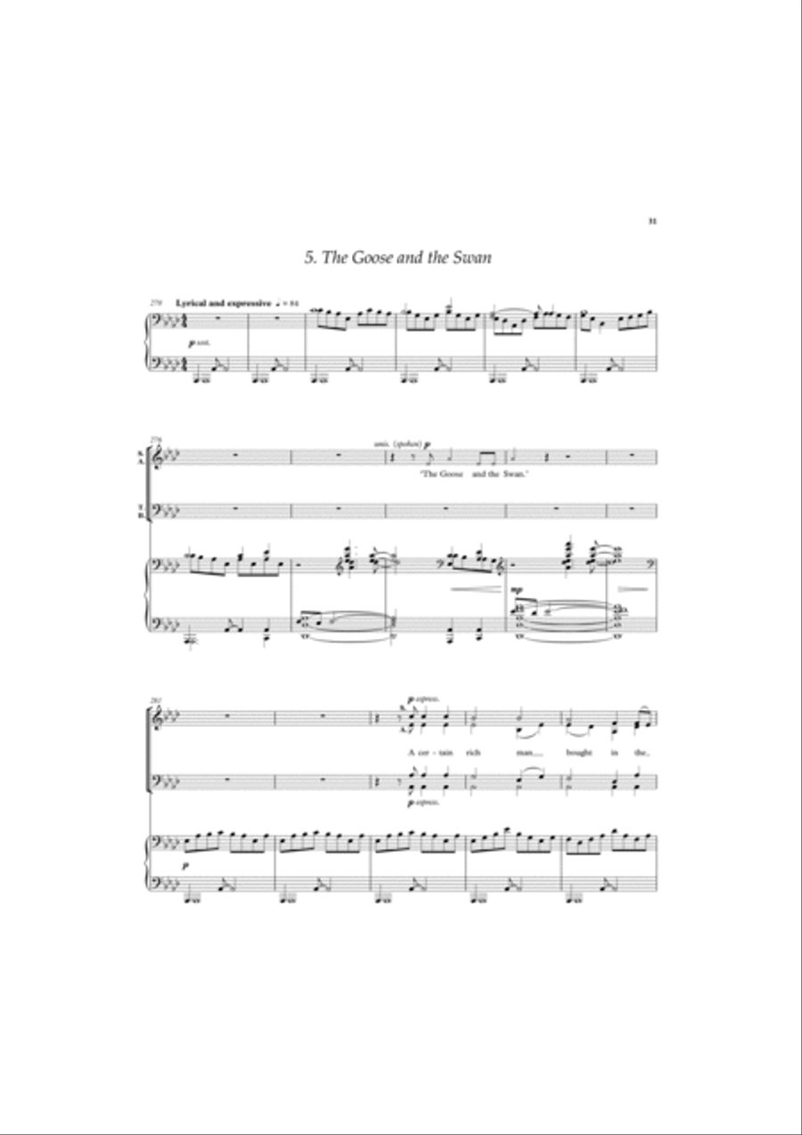 Aesop's Fables 4-Part scores gallery preview page 5