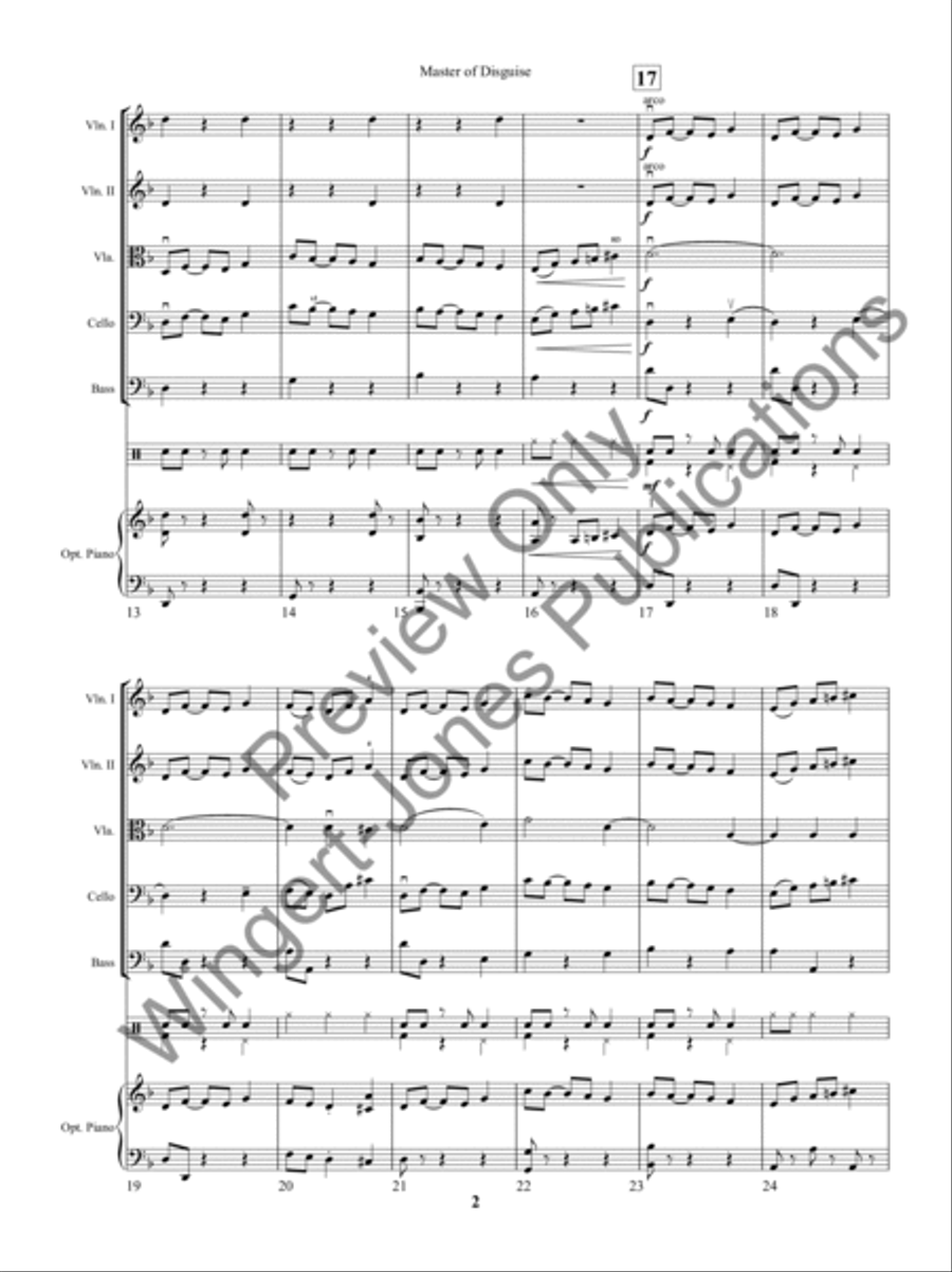 Master of Disguise String Orchestra scores gallery preview page 5