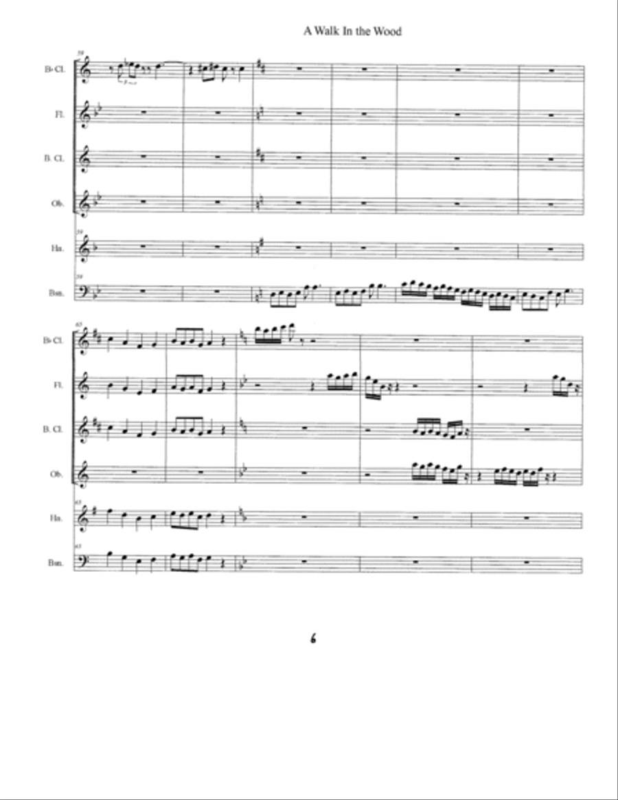 A Walk In the Wood A Walk In the Wood Woodwind Ensemble scores gallery preview page 6