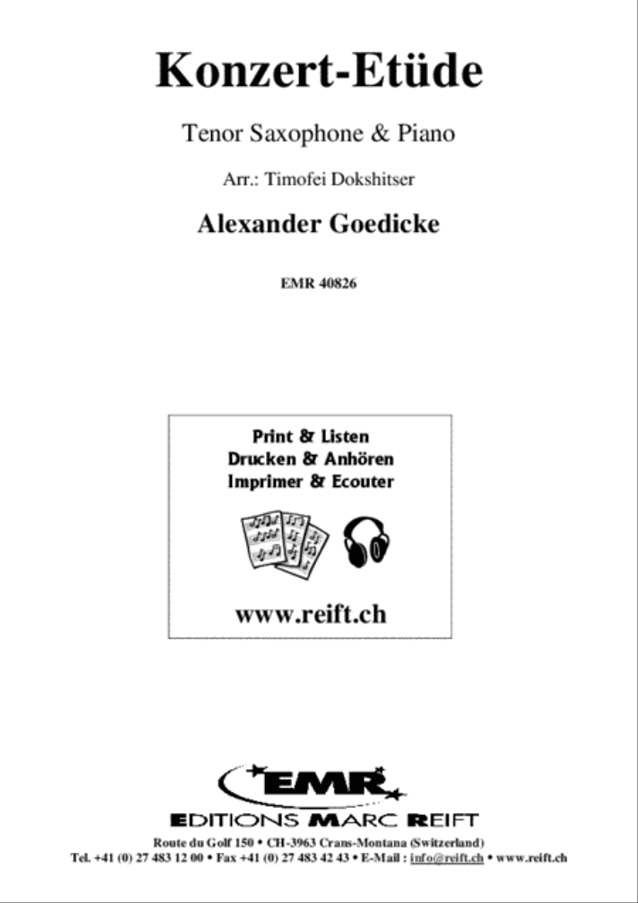 Konzert-Etude Konzert-Etude Tenor Saxophone scores gallery preview page 2