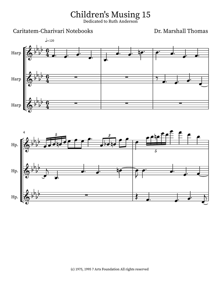Children's Musing 15 Children's Musing 15 Small Ensemble scores gallery preview page 1