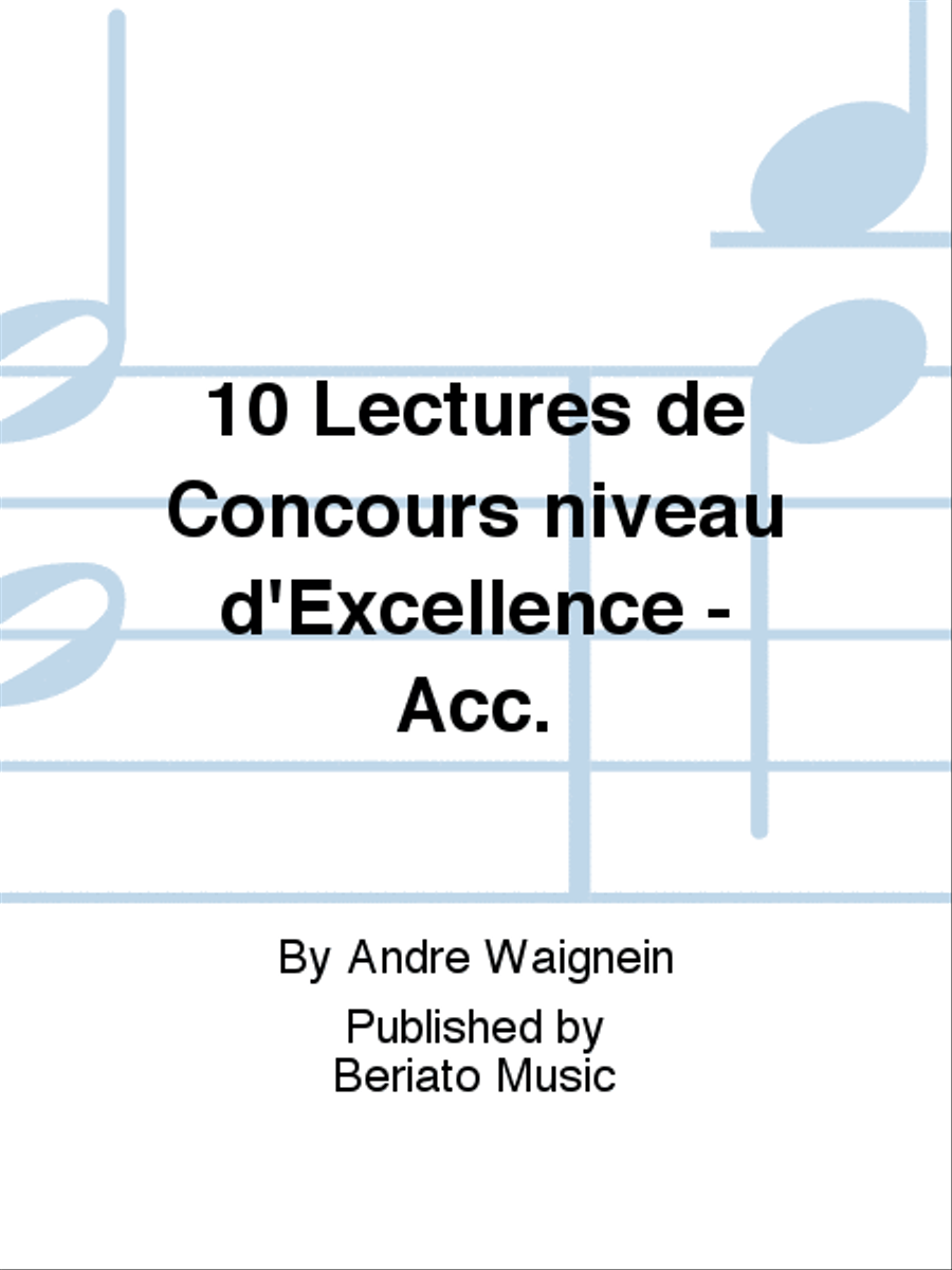 10 Lectures de Concours niveau d'Excellence - Acc. School and Community scores gallery preview page 1
