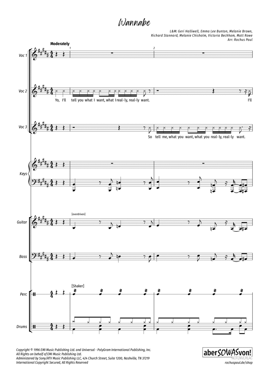 Wannabe Voice scores gallery preview page 1