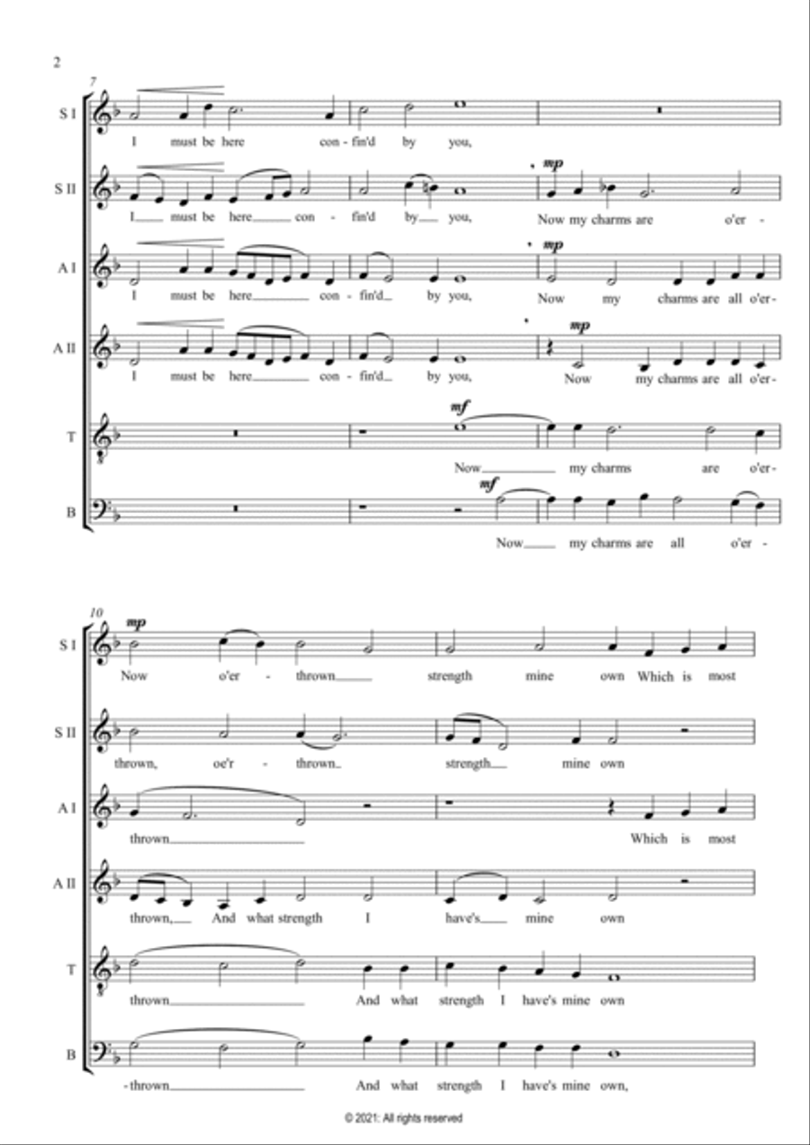 Now My Charms Are All O'erthrown Divisi scores gallery preview page 4