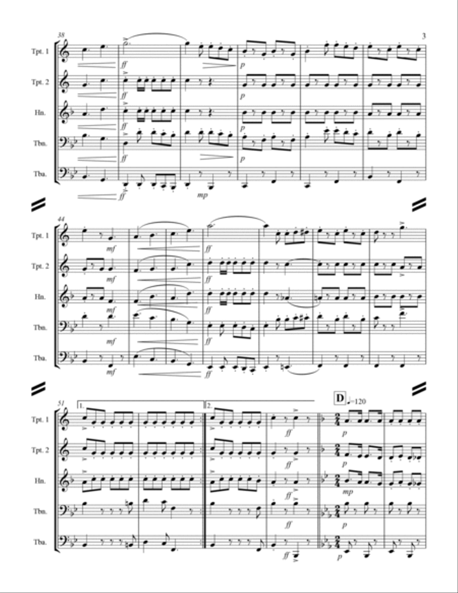 March - El Capitan (for Brass Quintet) March - El Capitan (for Brass Quintet) Brass Quintet scores gallery preview page 4
