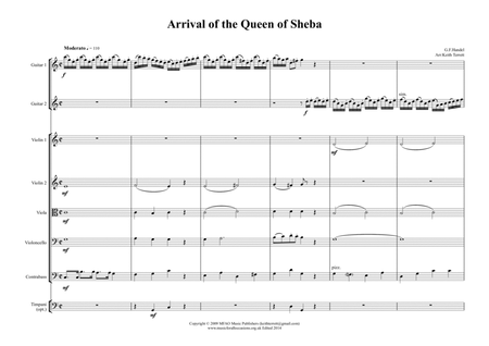 The Arrival of the Queen of Sheba for 2 Guitars & Orchestra image number null